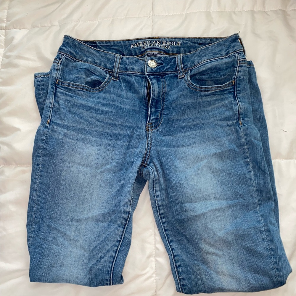 Low Rise Medium Wash Skinny Jean